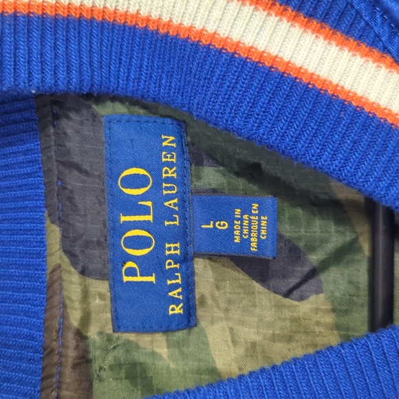 Polo Ralph Lauren Jacket Men's L Blue Satin Ralph's Tigers Varsity Letterman P - Picture 3 of 15